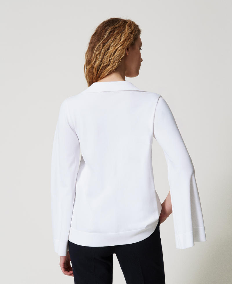 Jumper with slits White Cloud Woman 251LL3DDD_12105_03