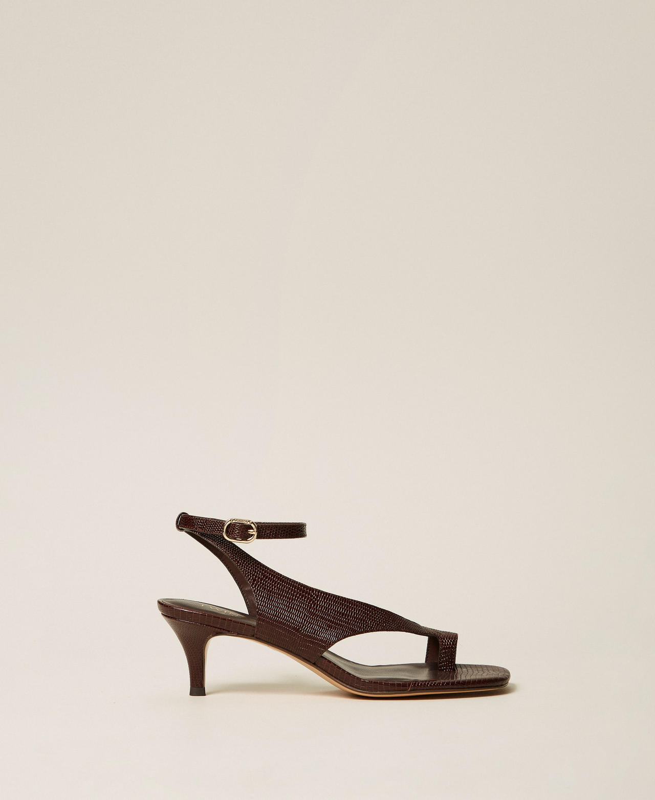 Twinset Sandales tongs en cuir