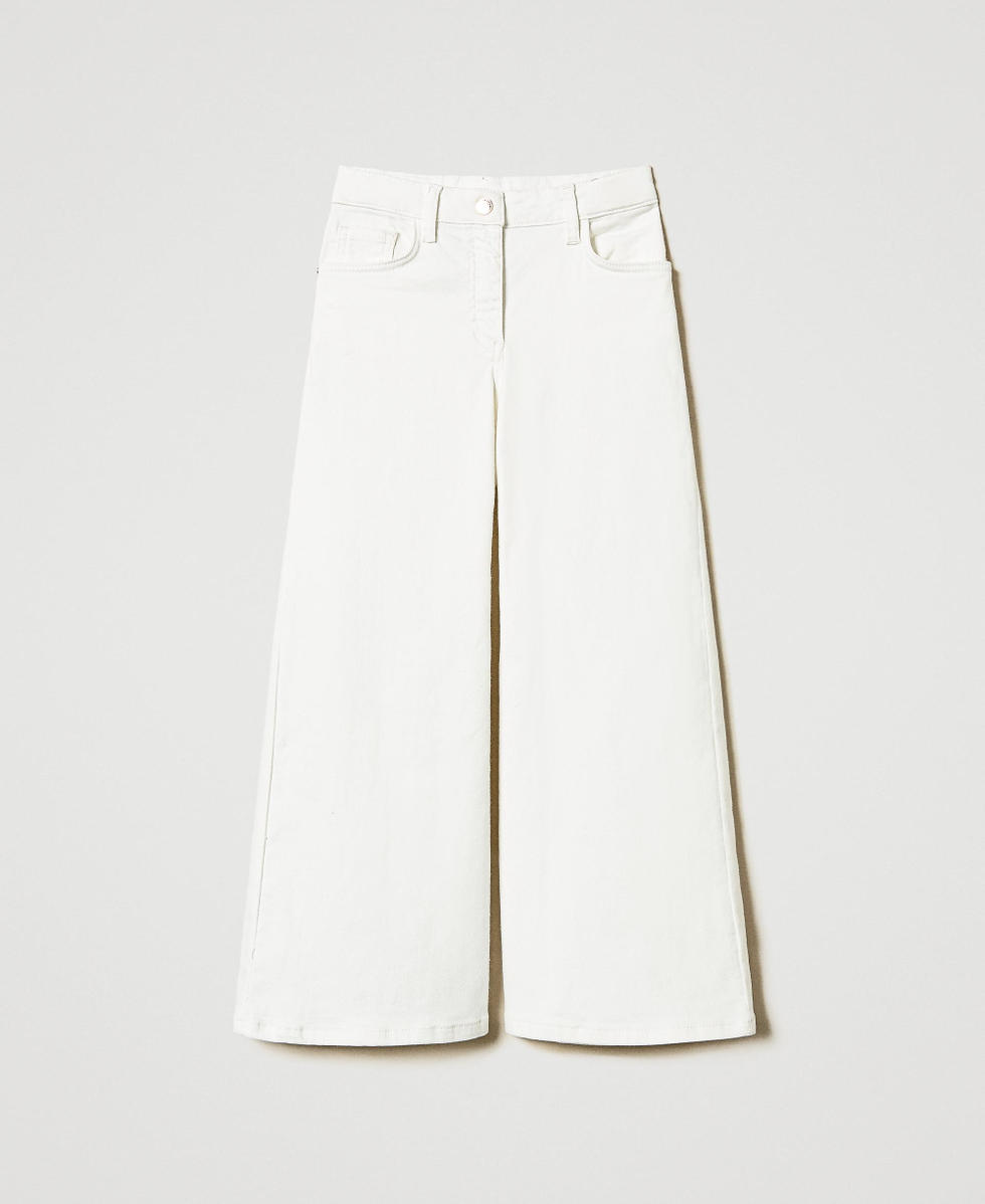 Wide leg bull denim trousers "Ice" White Girl 251GJ2611_00808_S0