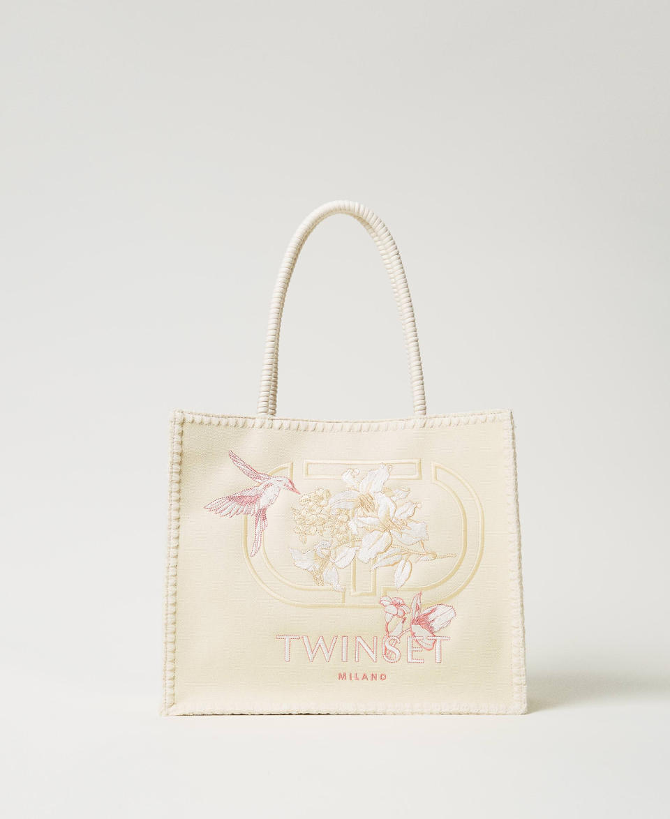 ‘Bohémienne’ shopper bag with embroidery Delicate Beige Woman 251TB7412_12140_01