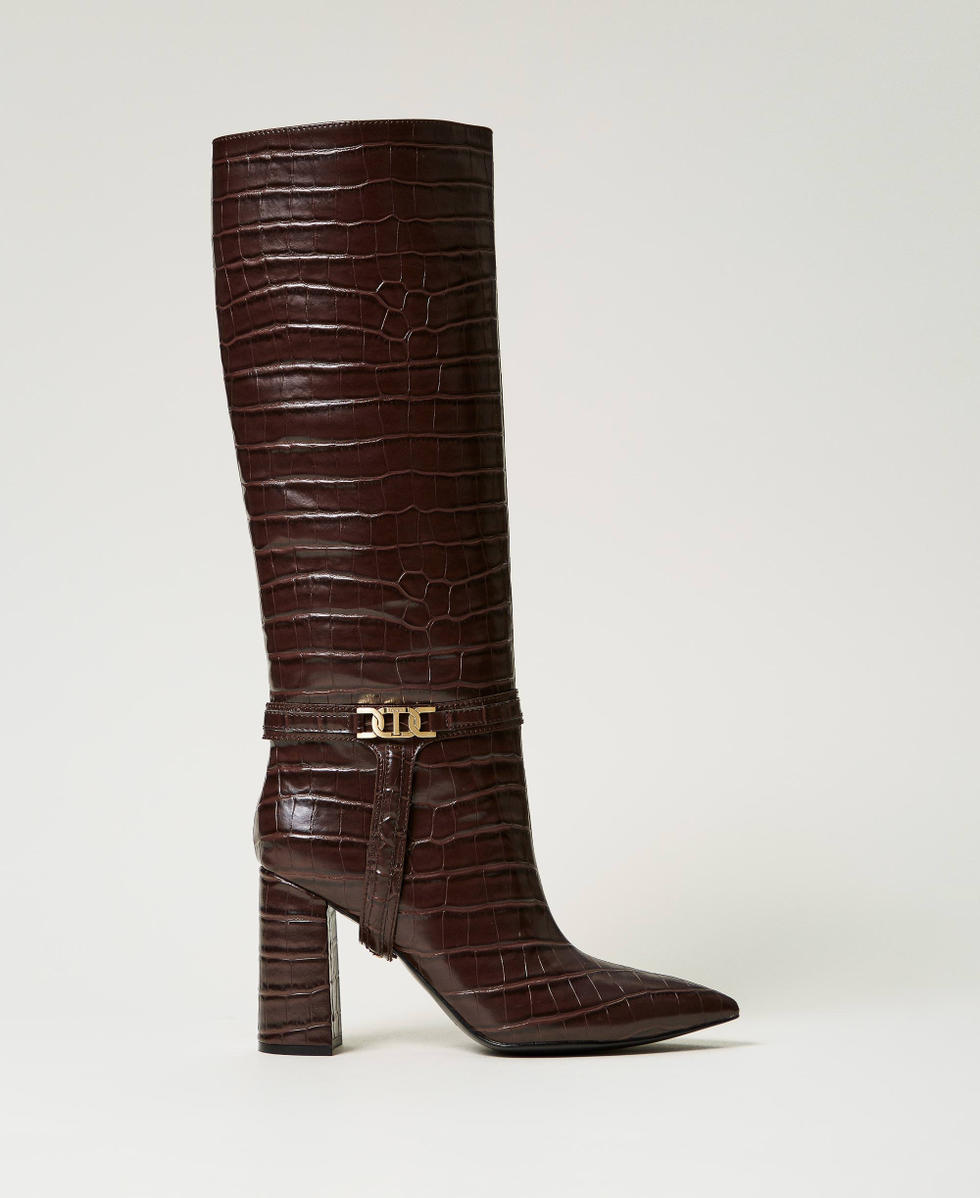 Bottes croco femme clearance