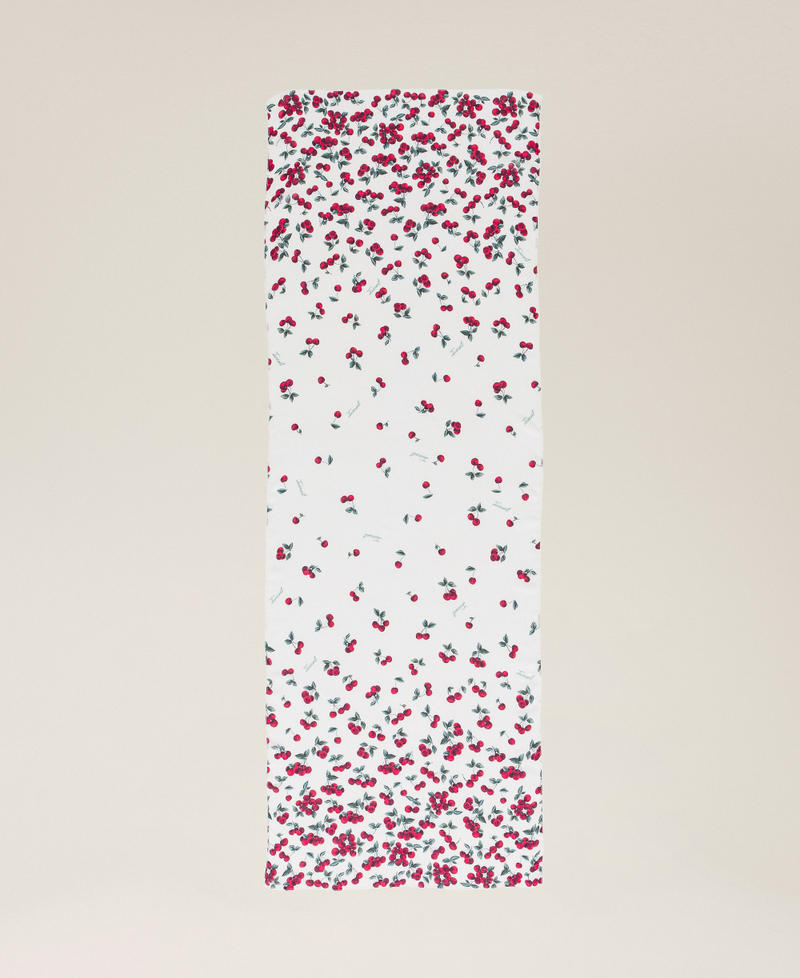 Cherry print stole White/Red Cherries Degrad&egrave; Woman 261TO5520_13503_05