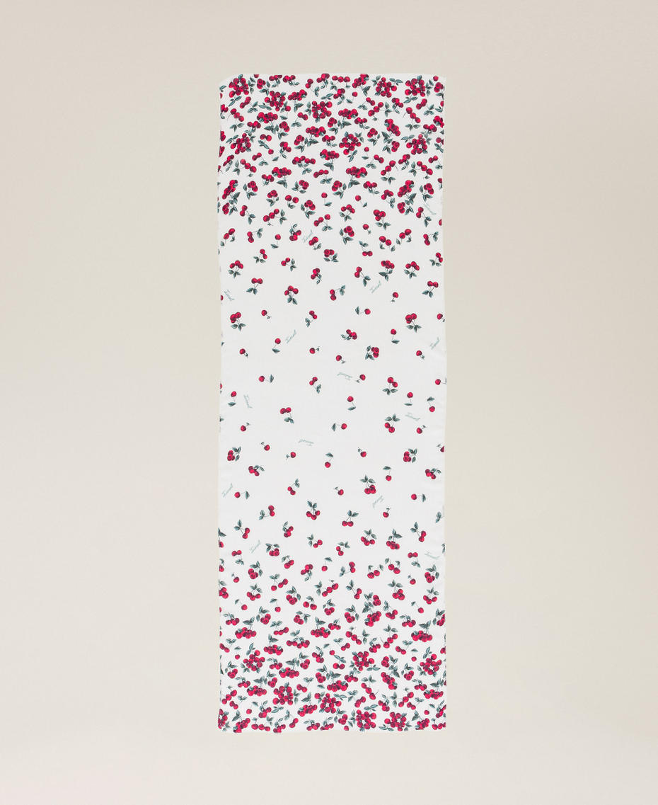 Cherry print stole White/Red Cherries Degrad&egrave; Woman 261TO5520_13503_05