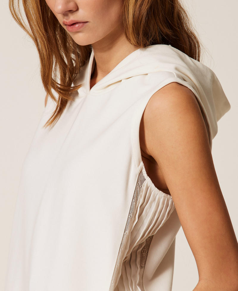 Abito corto con inserti pliss&eacute; e pizzo Giglio Donna 261TE2052_00381_04