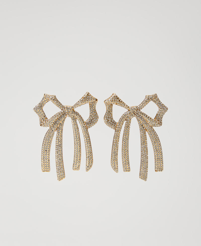 Bow-shaped earrings with rhinestones Crystal Woman 231AA4090-01