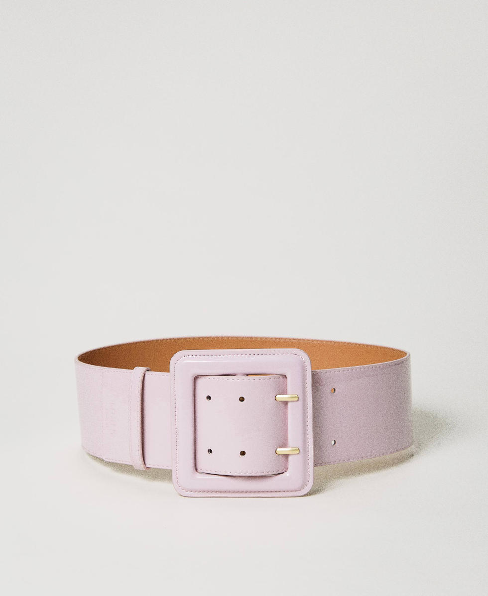 Covered buckle belt Woman, Pink