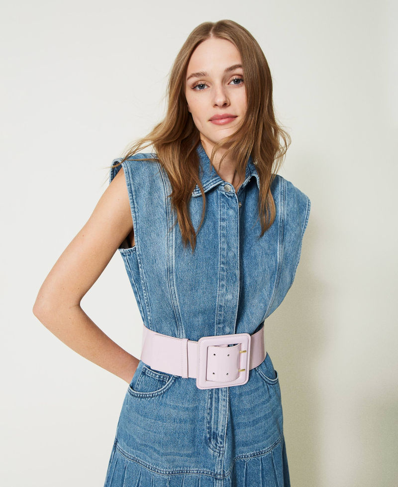 Covered buckle belt "Cradle Pink" Woman 231AA4130-0S