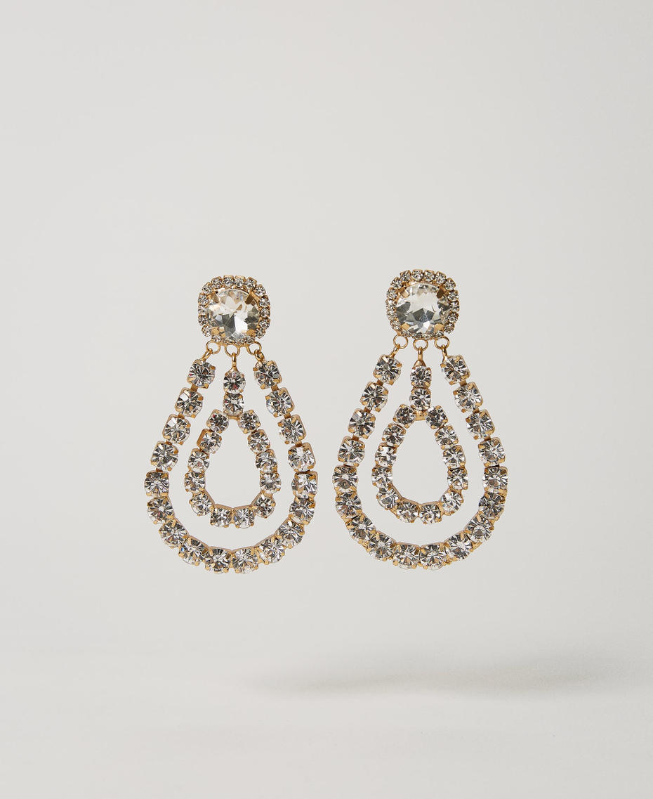 Teardrop earrings with rhinestones Crystal Woman 231AA4250-01