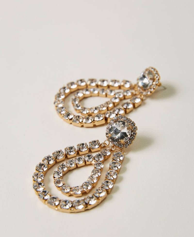 Teardrop earrings with rhinestones Crystal Woman 231AA4250-02