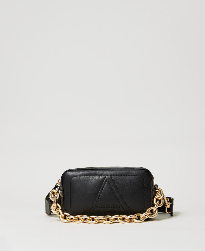 Shoulder bag with embroidered logo