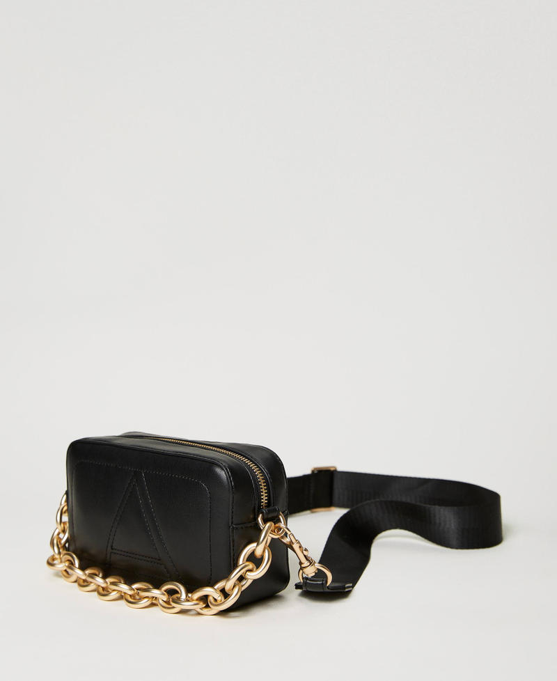Shoulder bag with embroidered logo Black Woman 231AA7020-02