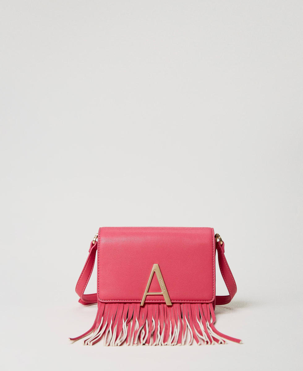 Borsa a tracolla con patta e frange Donna Fucsia TWINSET Milano
