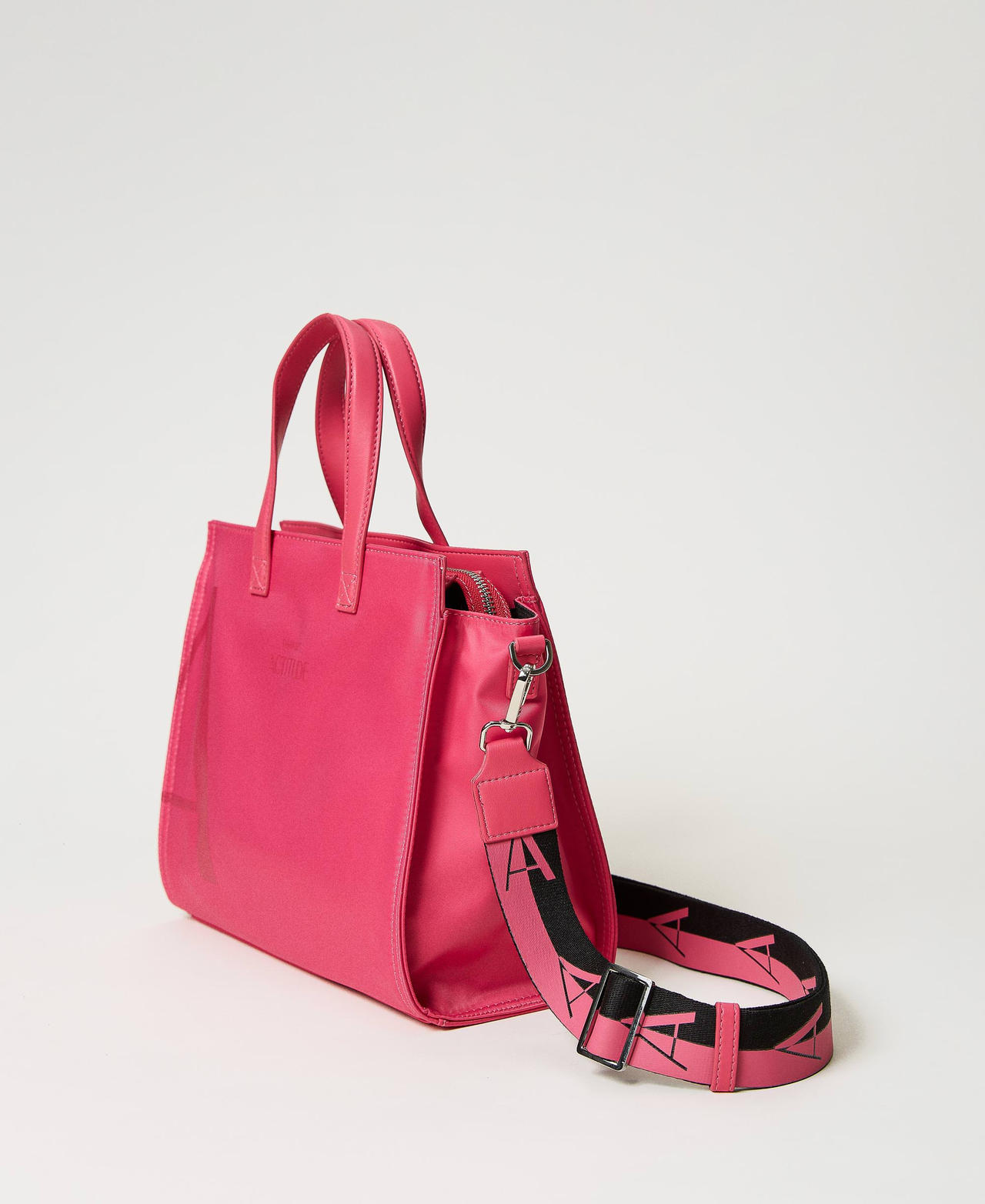 Borsa shopper media con tracolla logata Fucsia "Cerise" Donna 231AA7251_00717_02