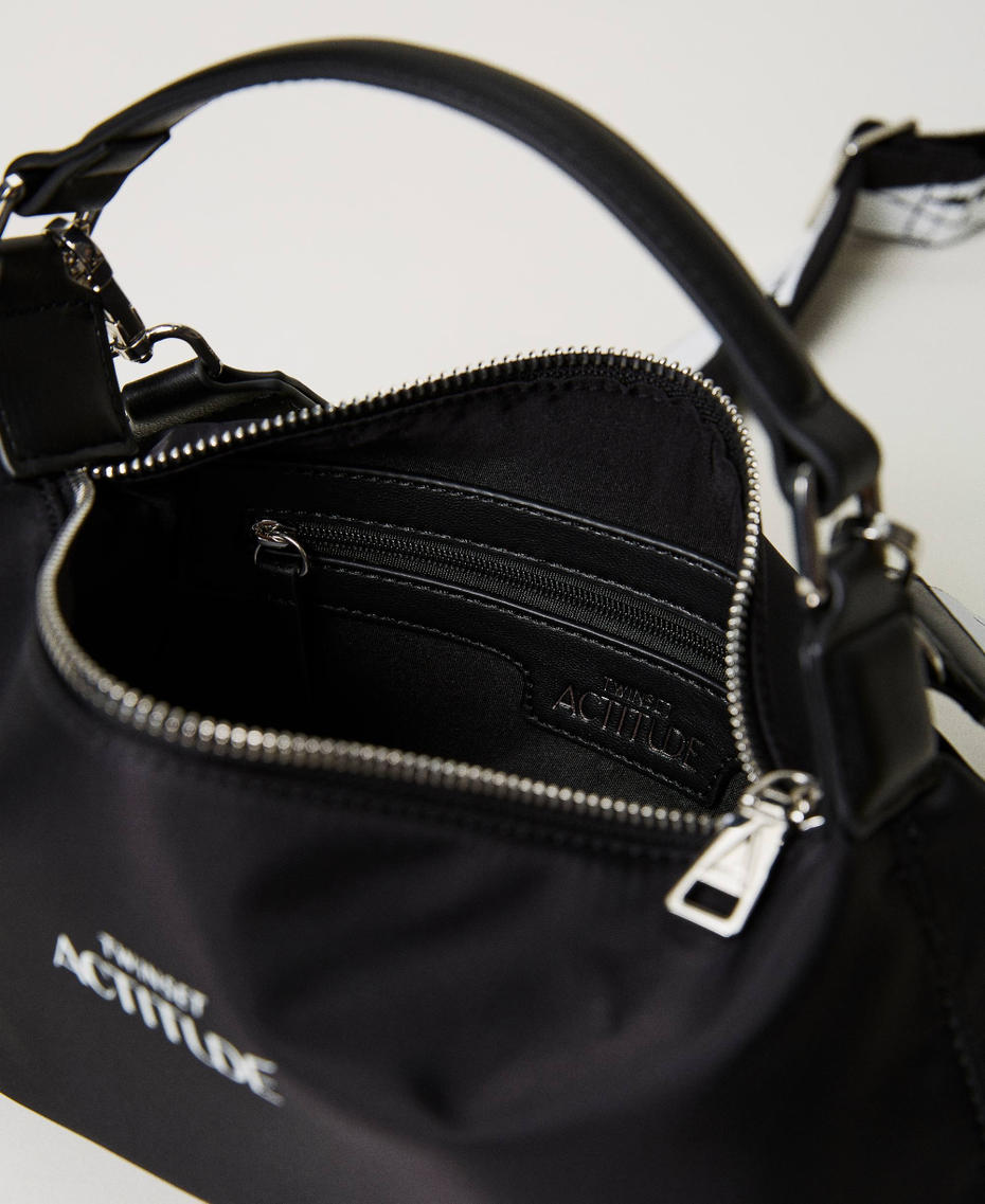 Hobo bag with logo shoulder strap "Cerise" Fuchsia Woman 231AA7253-04