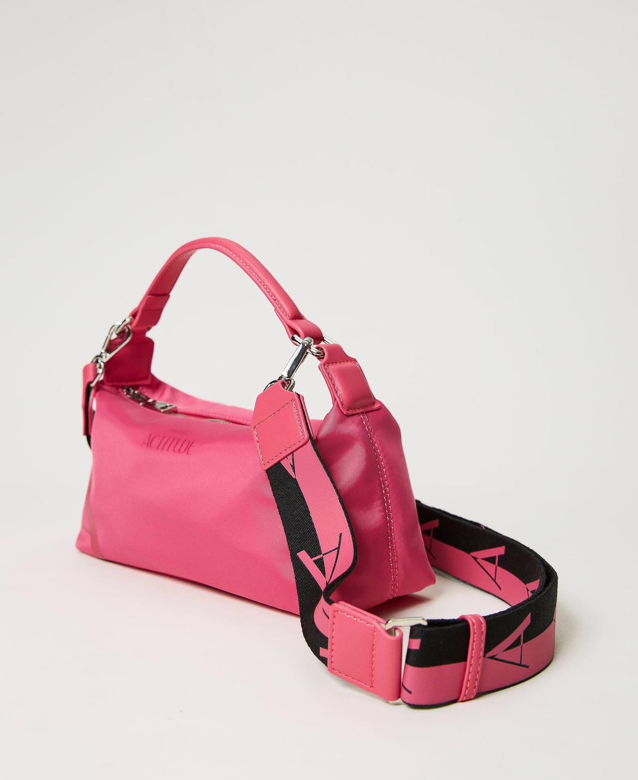 Borsa hobo con tracolla logata Fucsia "Cerise" Donna 231AA7253_00717_02
