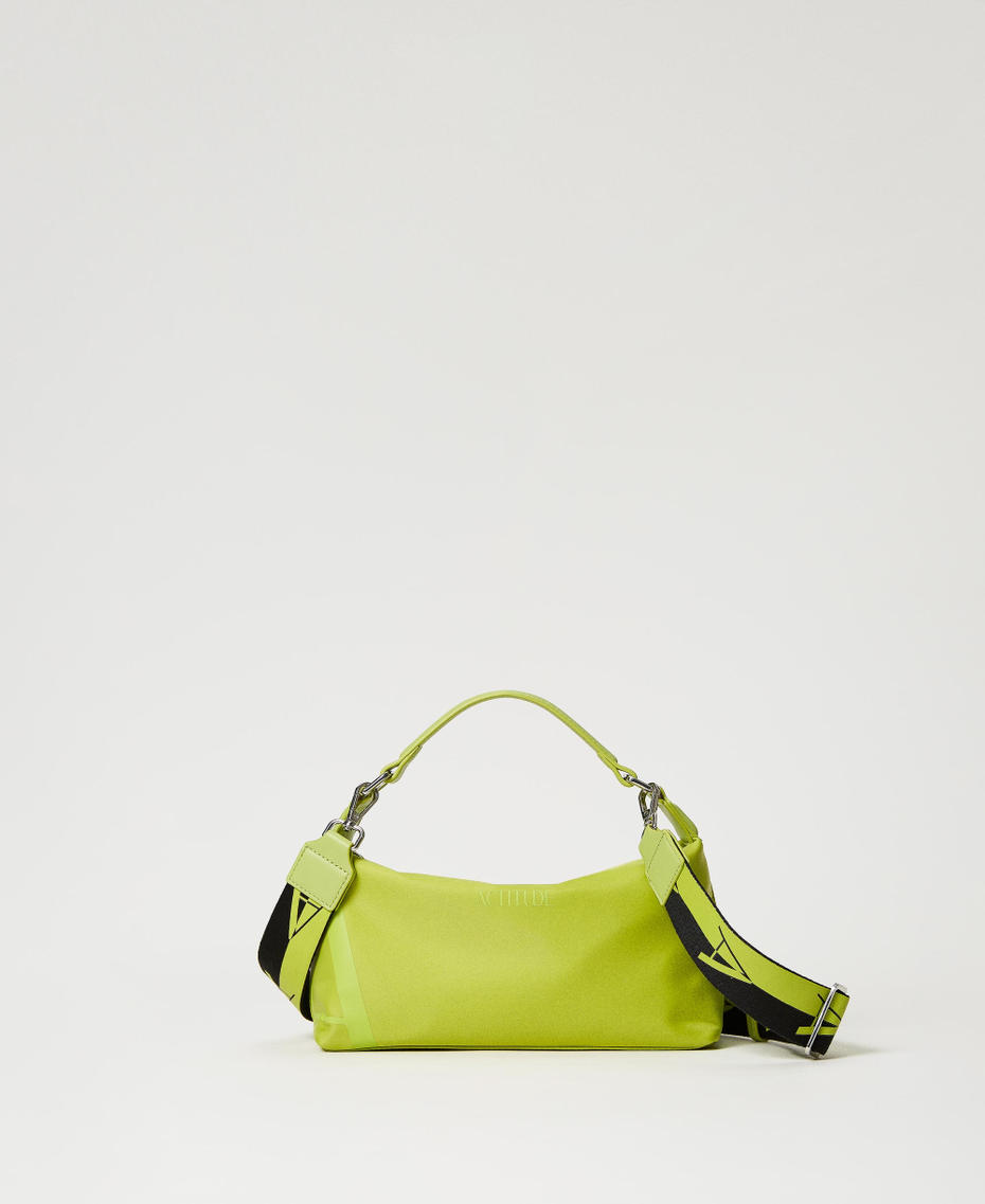 Borsa hobo con tracolla logata Lime Green Donna 231AA7253_10328_01