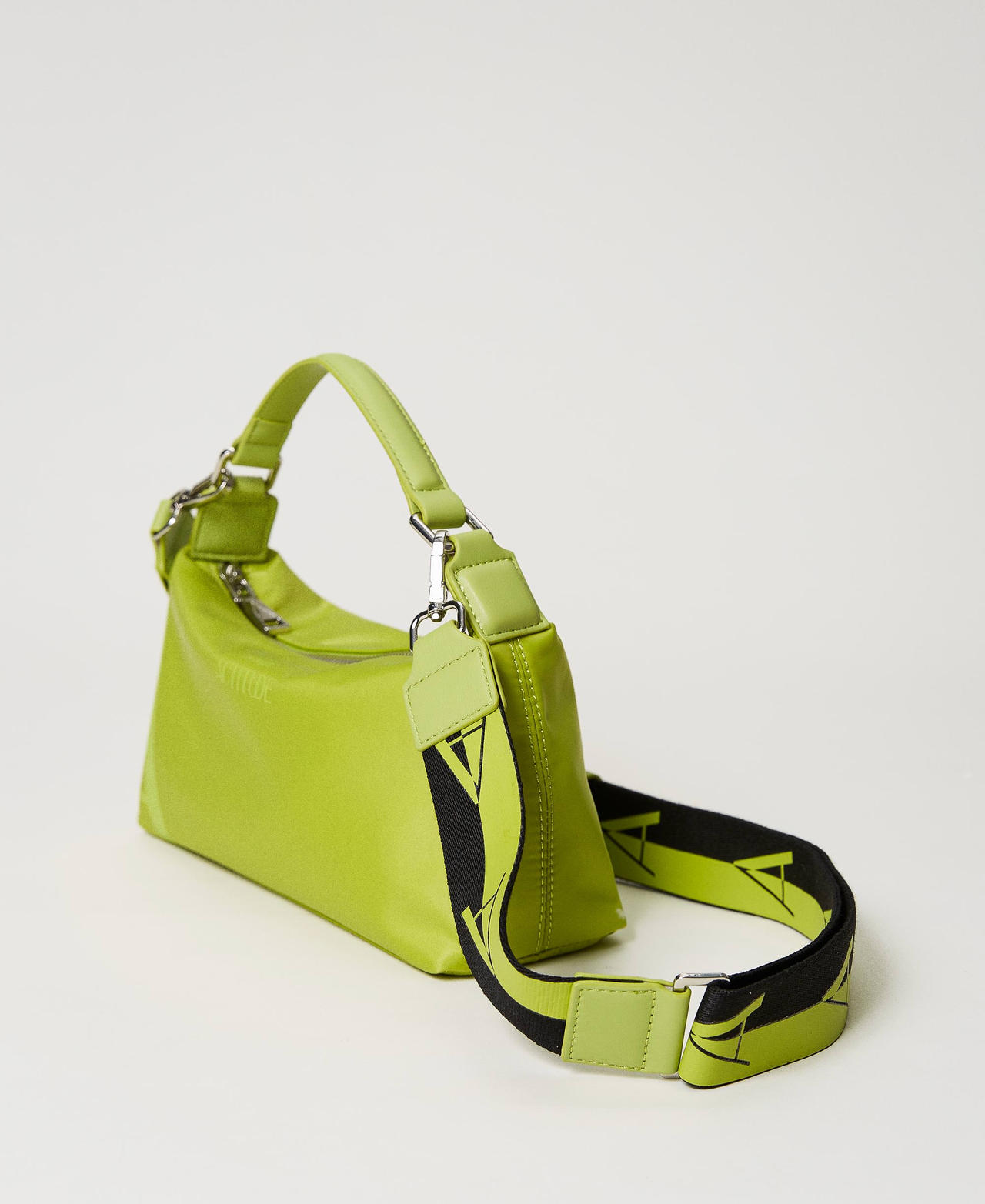 Borsa hobo con tracolla logata Lime Green Donna 231AA7253_10328_02
