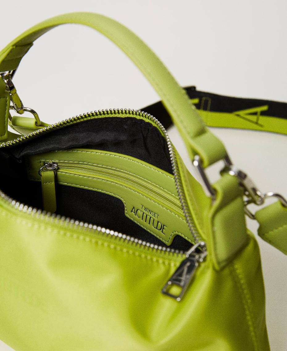 Borsa hobo con tracolla logata Lime Green Donna 231AA7253_10328_04
