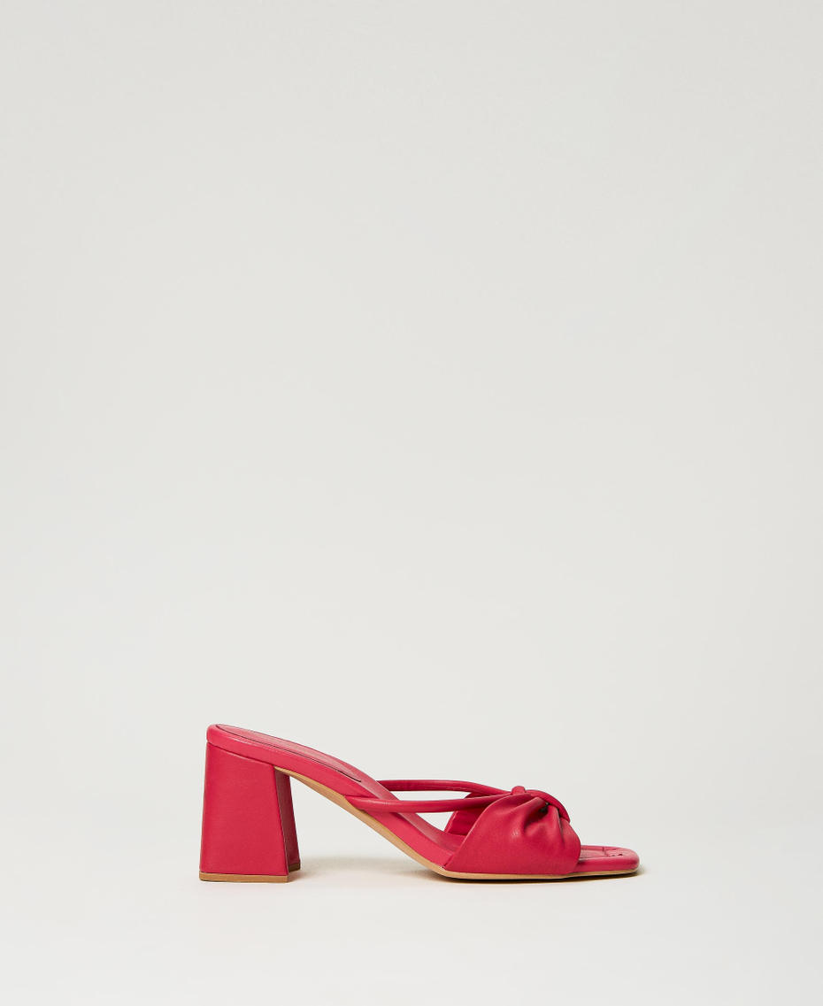Mules with knot "Cerise" Fuchsia Woman 231ACP010_00717_01