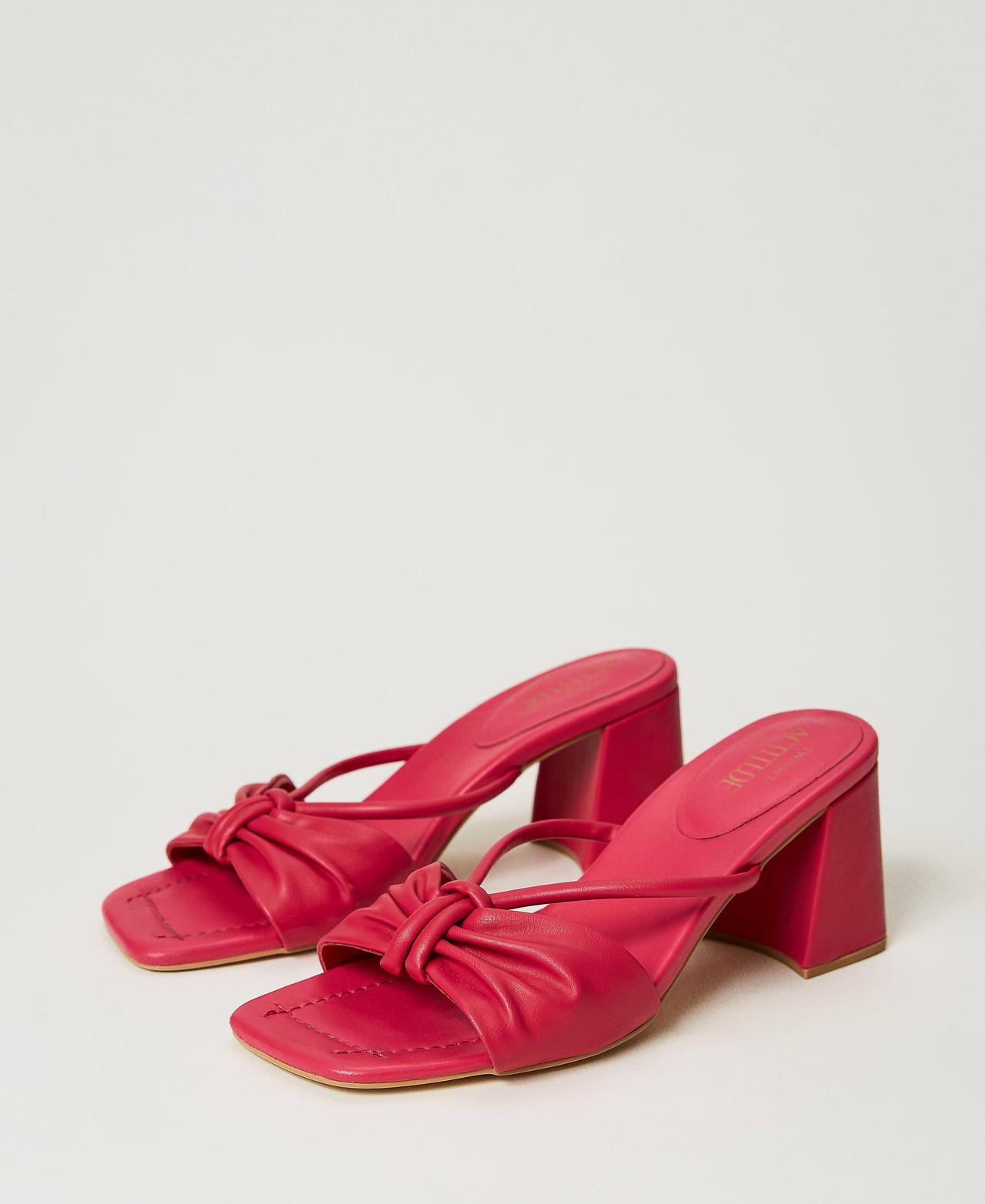 Mules with knot "Cerise" Fuchsia Woman 231ACP010_00717_02
