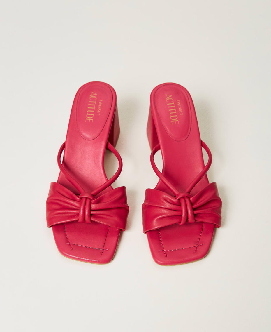 Mules with knot "Cerise" Fuchsia Woman 231ACP010_00717_04