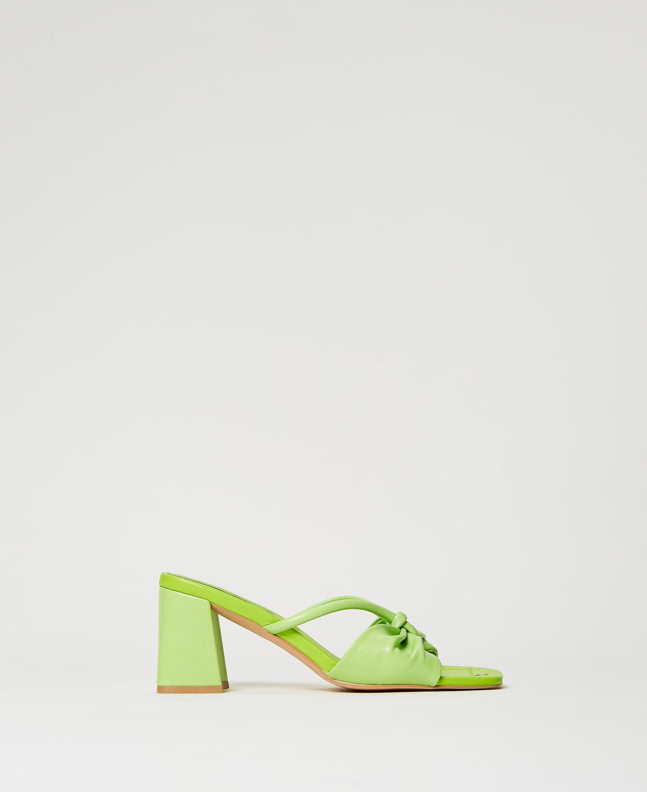 Lime chunky block heel mule hotsell