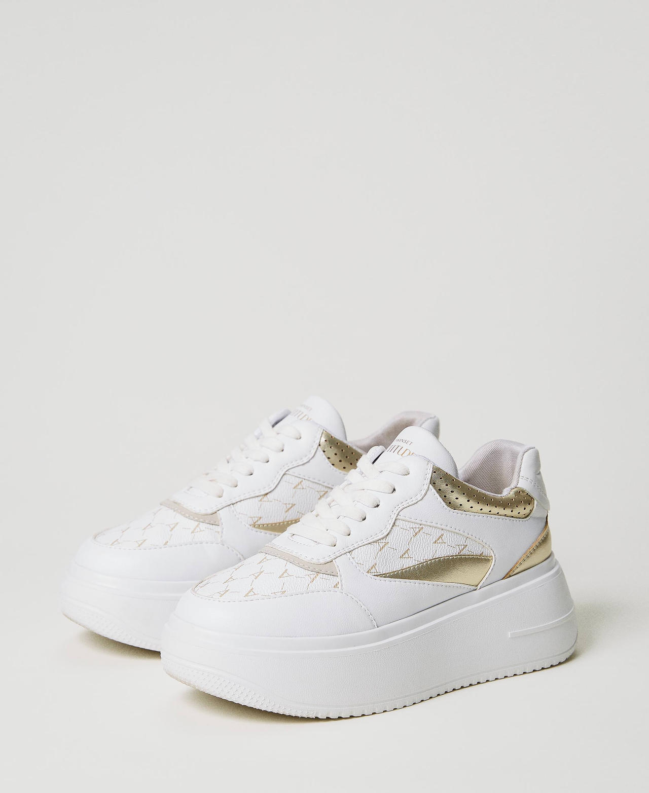 Gold platform clearance trainers