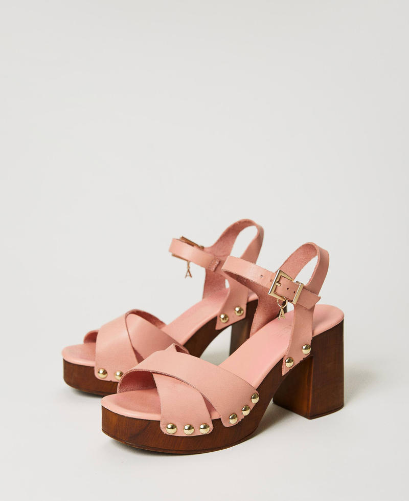 Sandales sabots en cuir