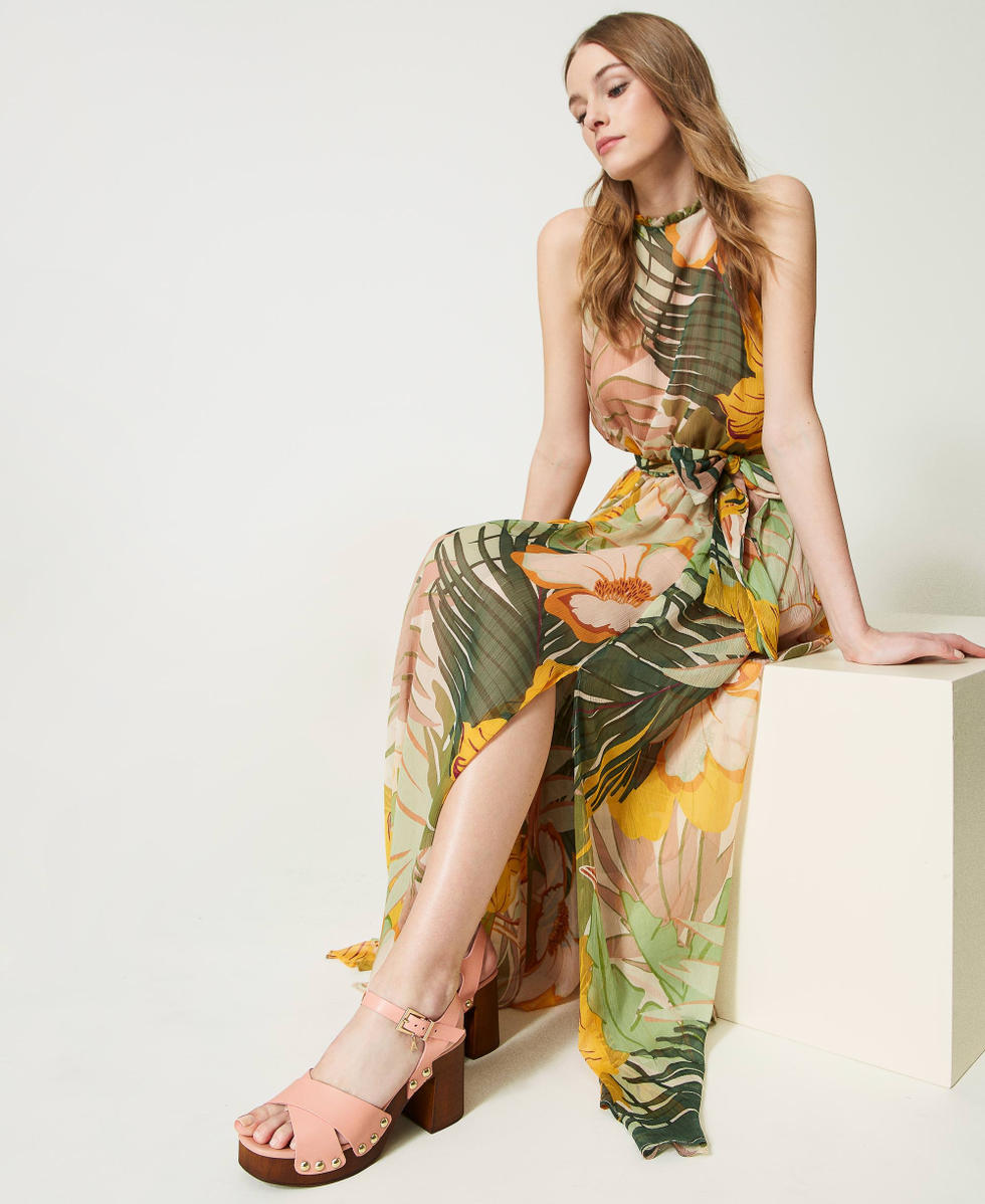 Sandales sabots en cuir