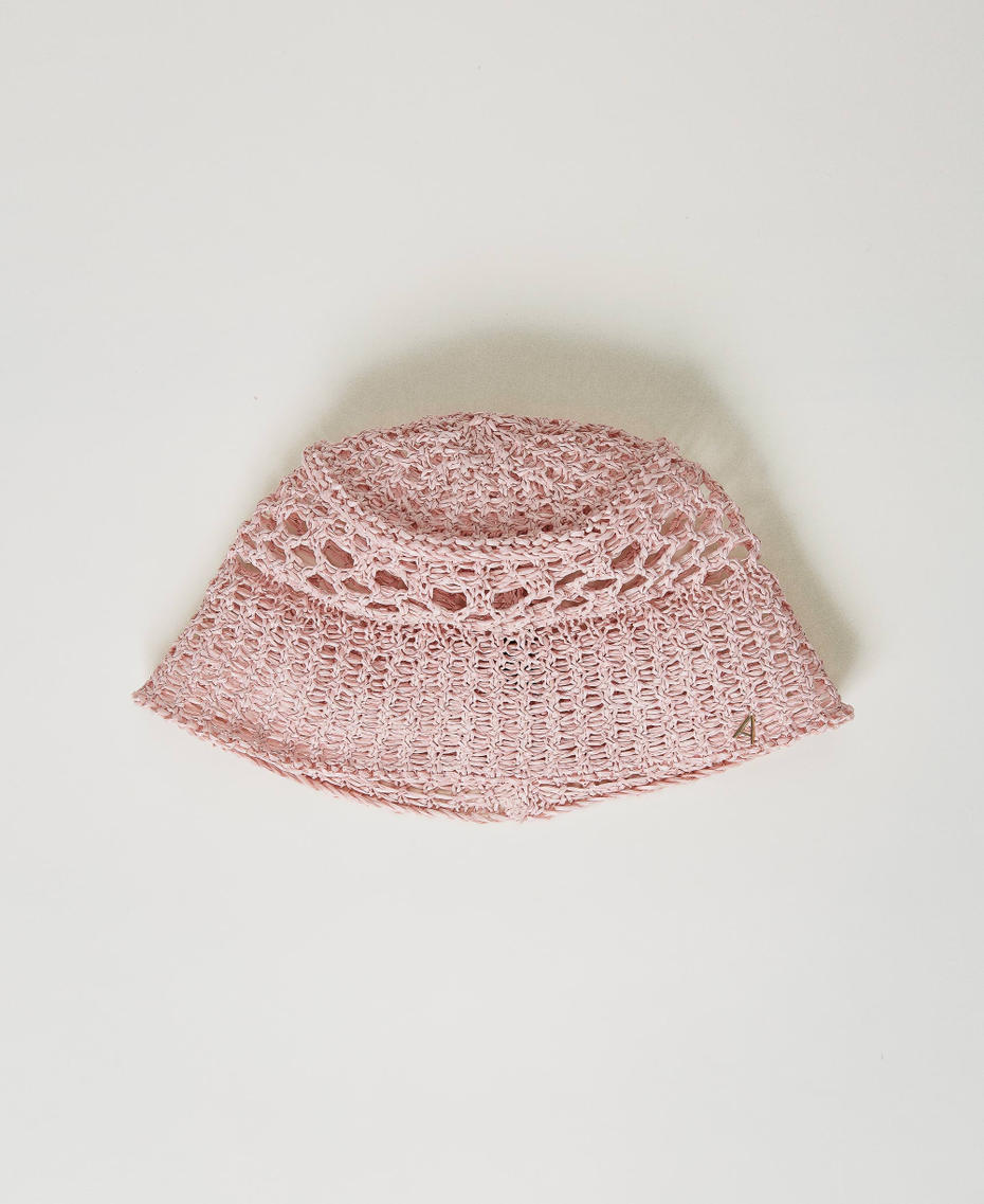 Raffia-like bucket hat Rose Cloud Woman 231AO5010_10575_01