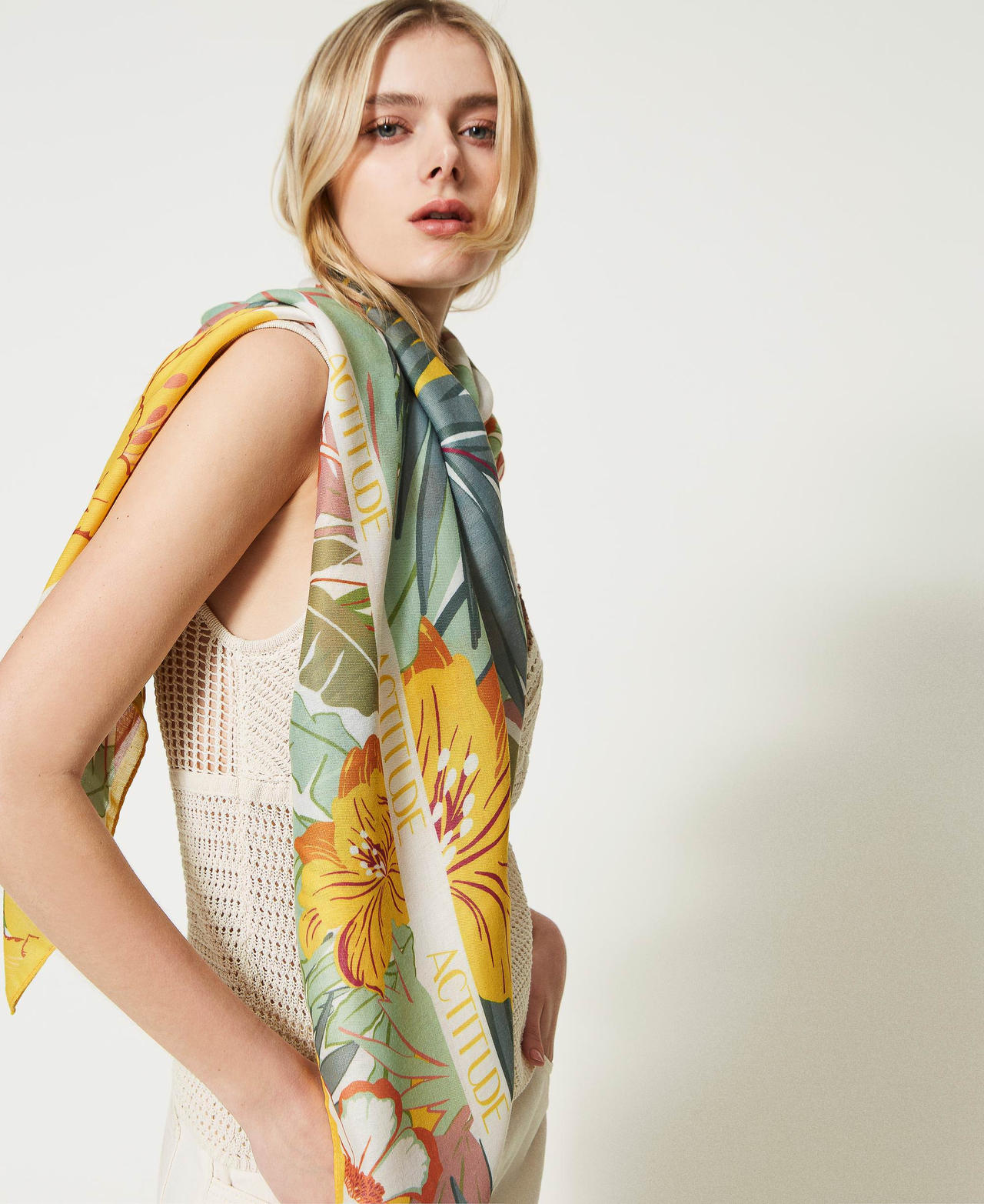 Kefiah con stampa e logo