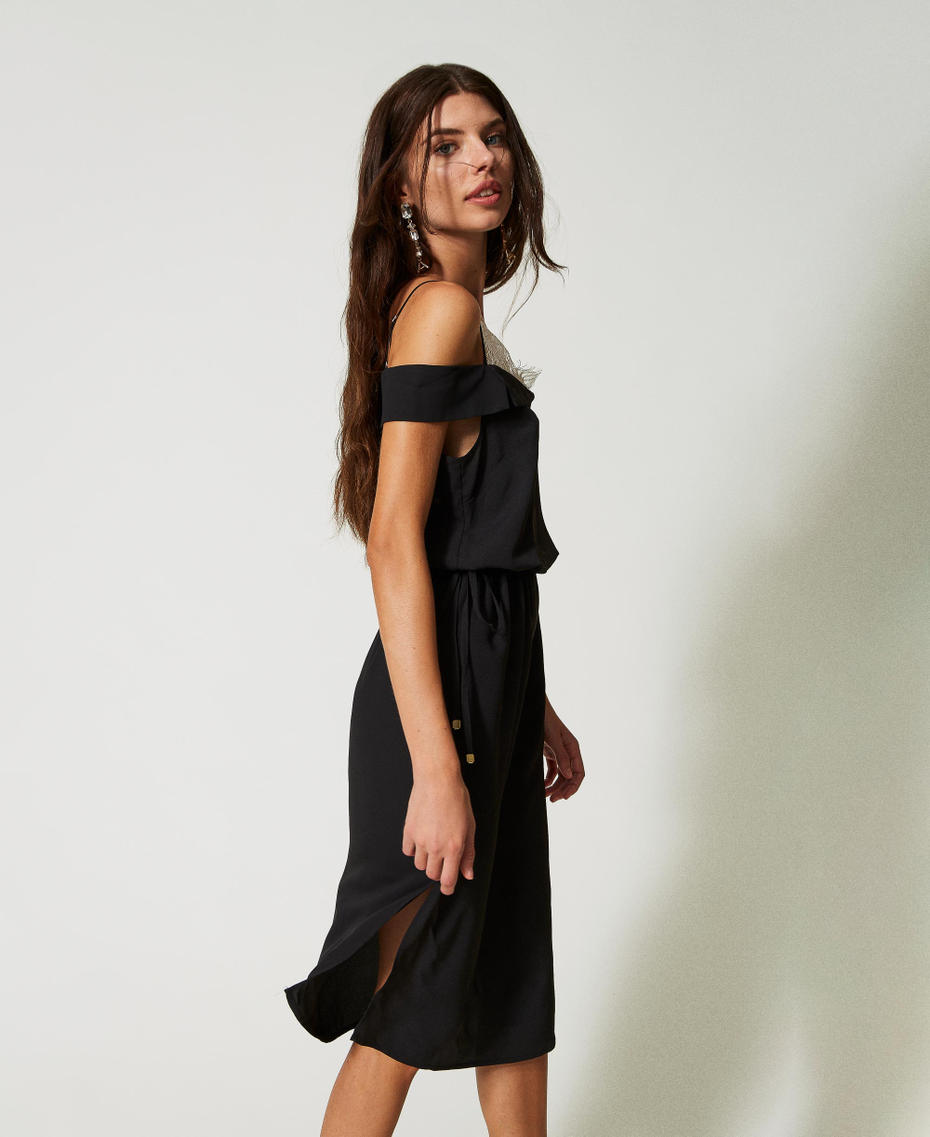 Cr&ecirc;pe de Chine slip dress made with recycled polyester