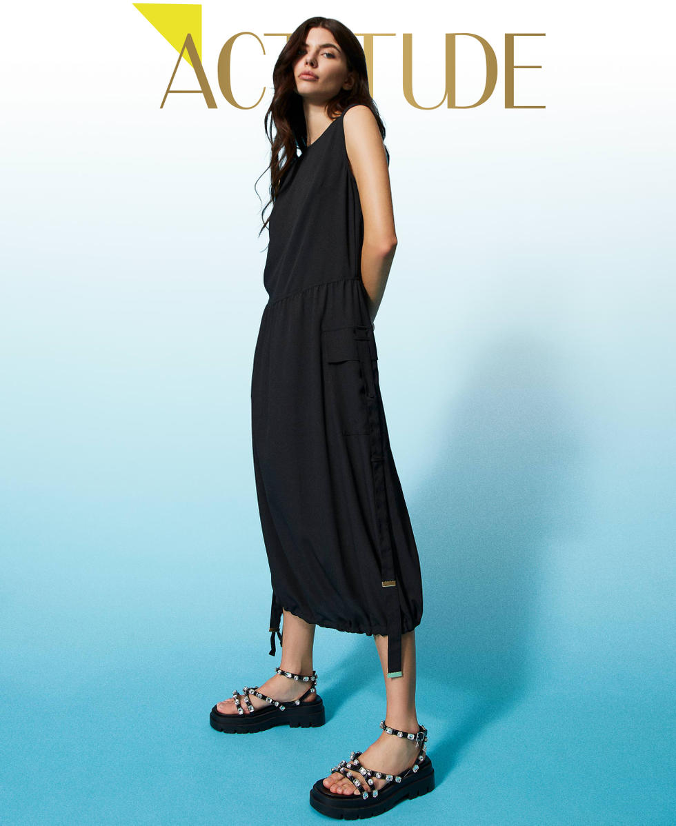 Robe en crepe de chine sale