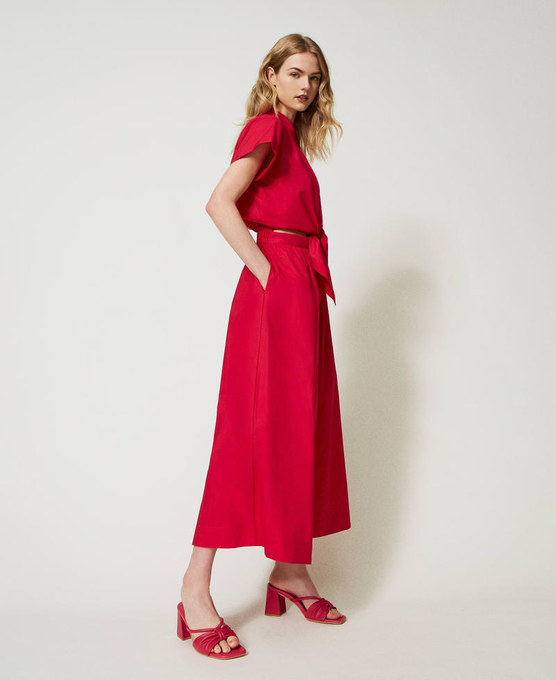 Long poplin dress