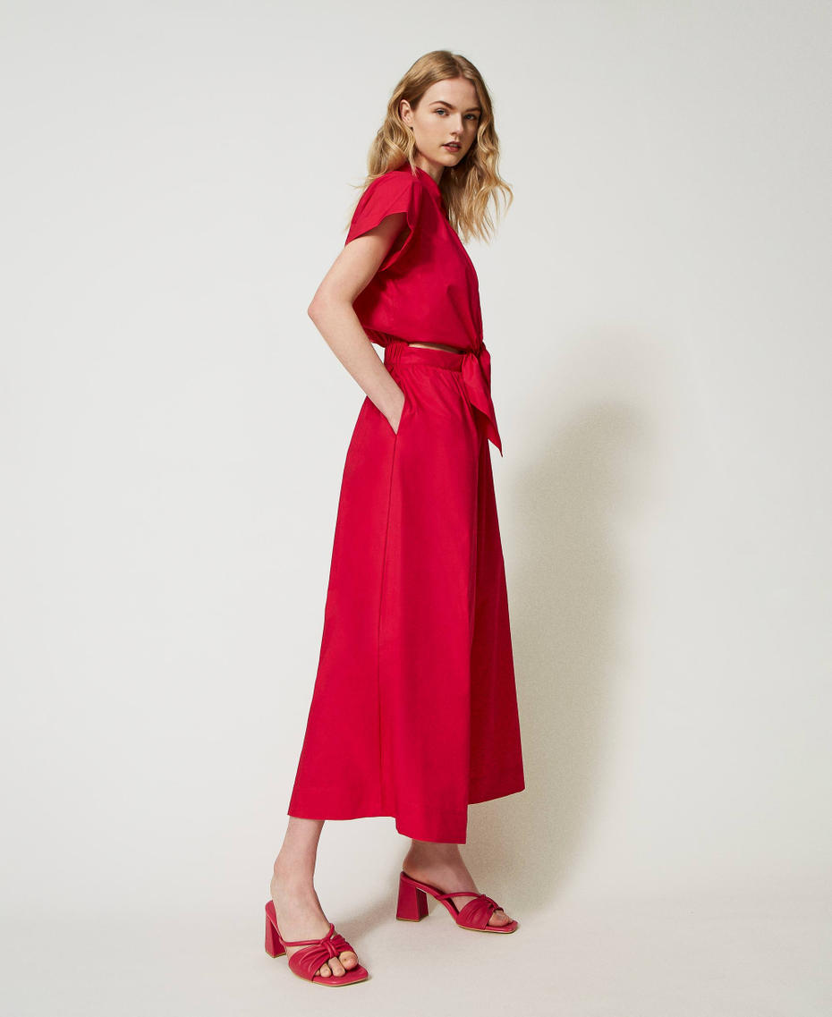 Long poplin dress