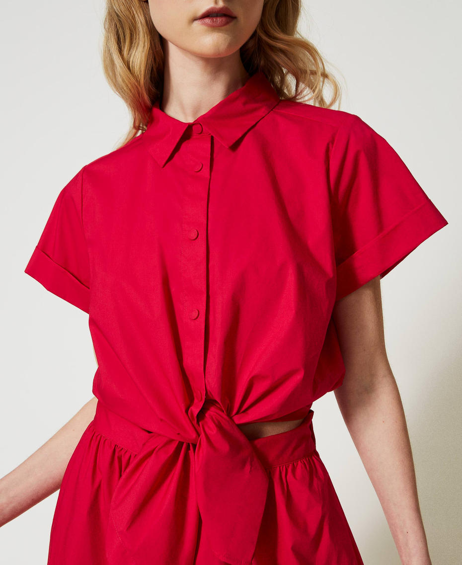 Long poplin dress