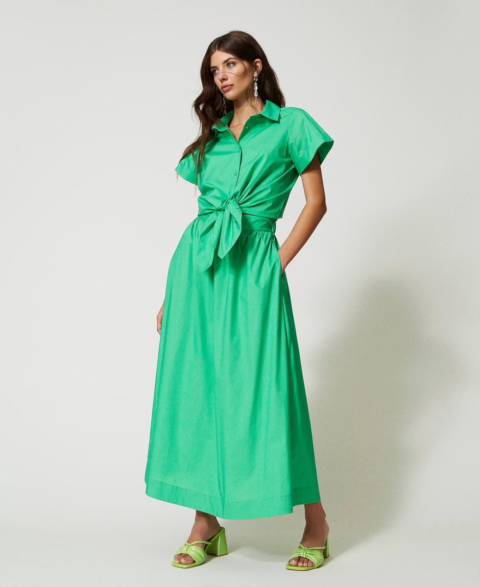 Long poplin dress new arrivals