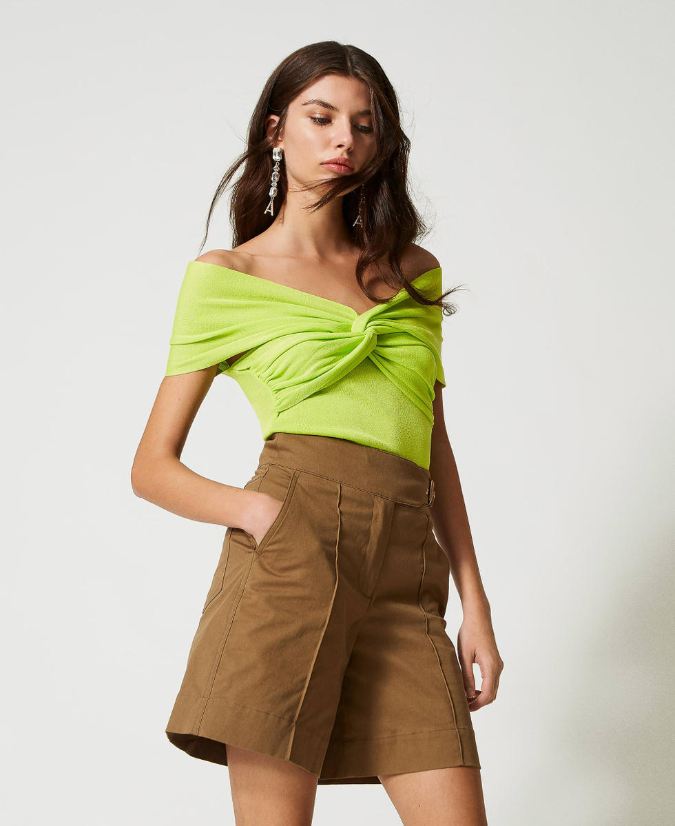 Recycled cotton Bermuda shorts