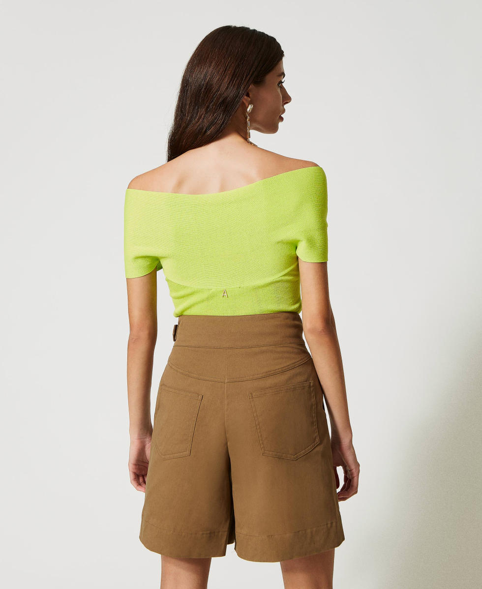 Recycled cotton Bermuda shorts