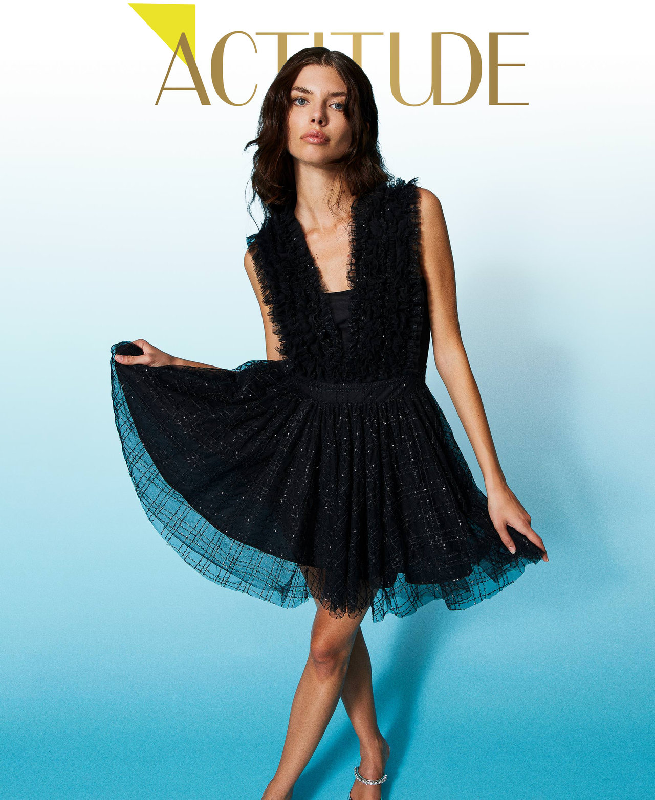 Robe en tulle brode de sequins Femme Noir TWINSET Milano
