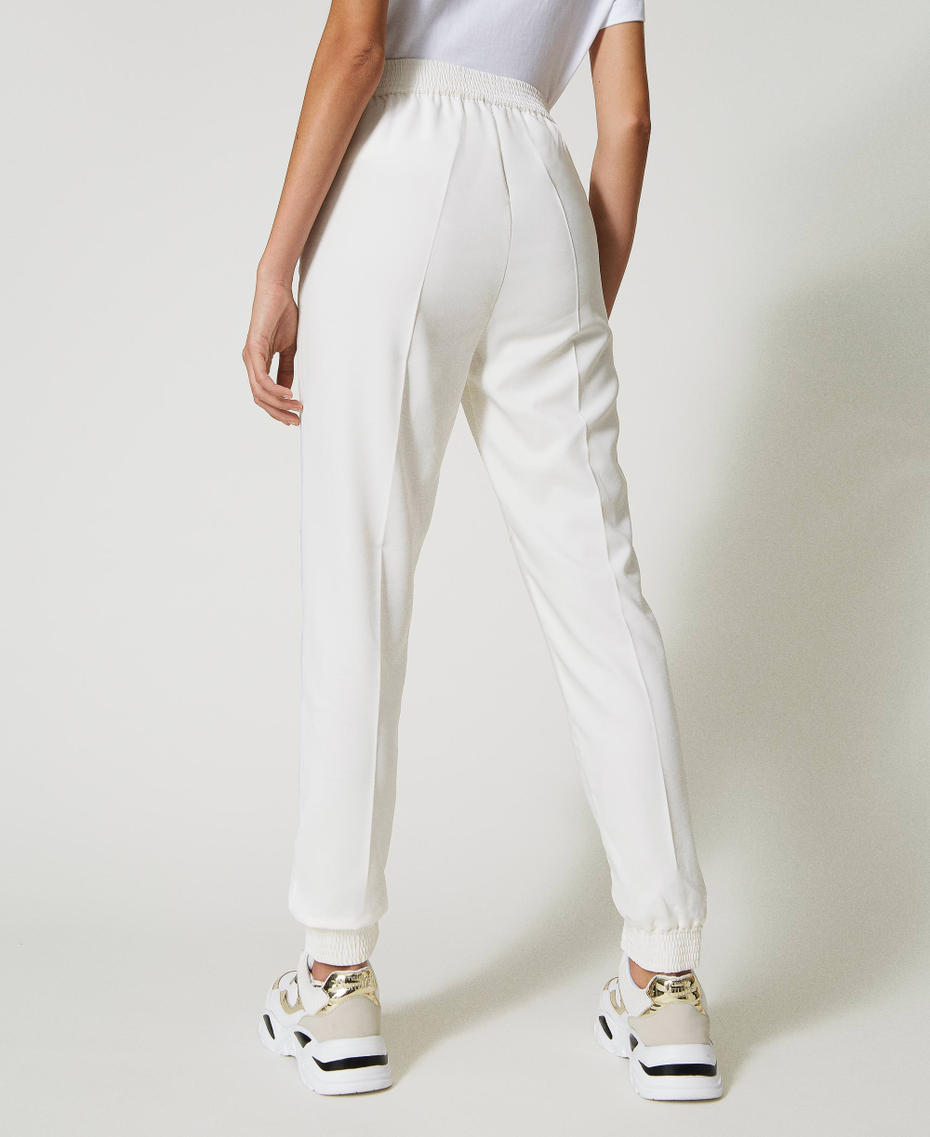 Technical fabric joggers Mother Of Pearl Woman 231AP2162_00059_03