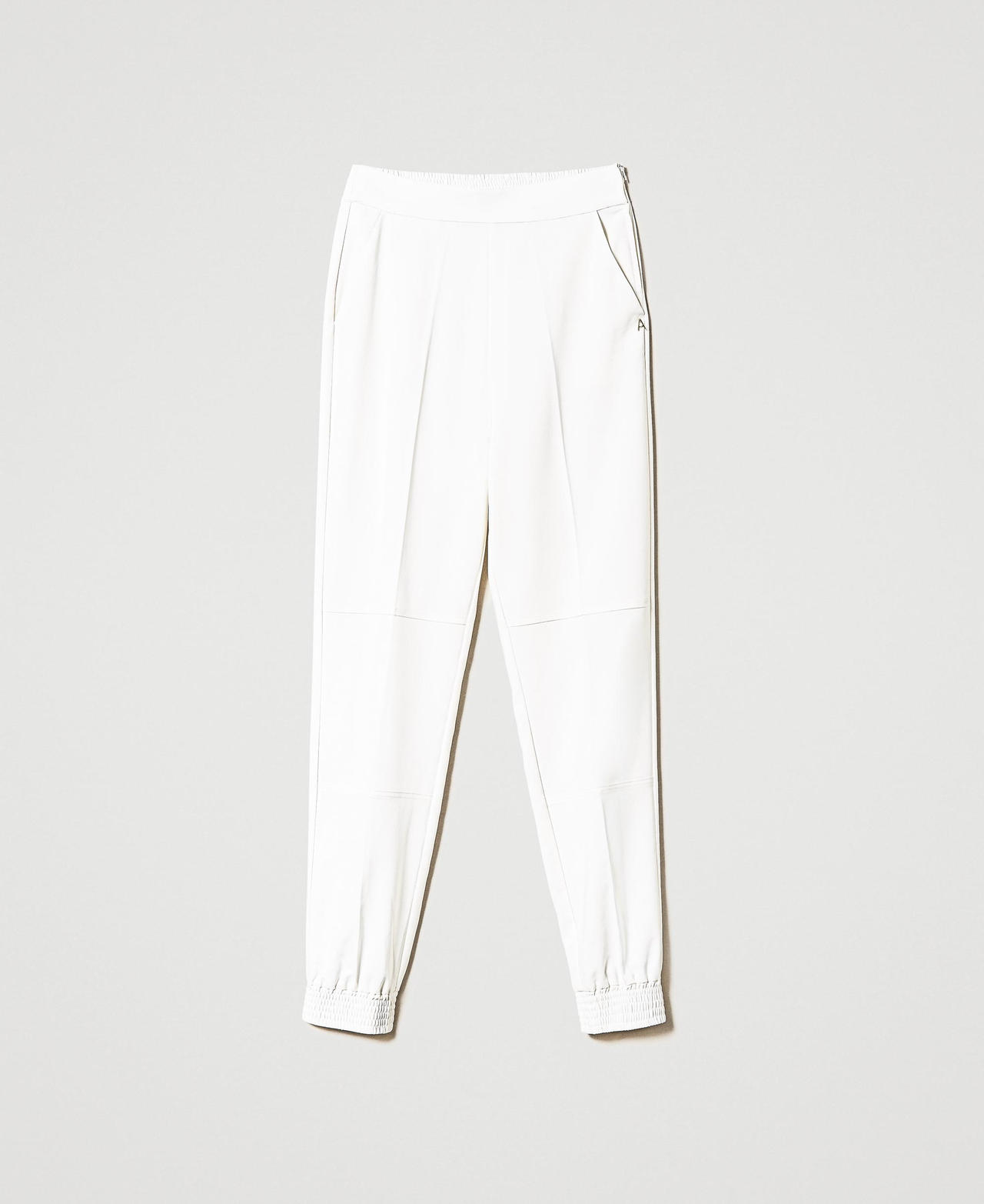 Technical fabric joggers Mother Of Pearl Woman 231AP2162_00059_0S