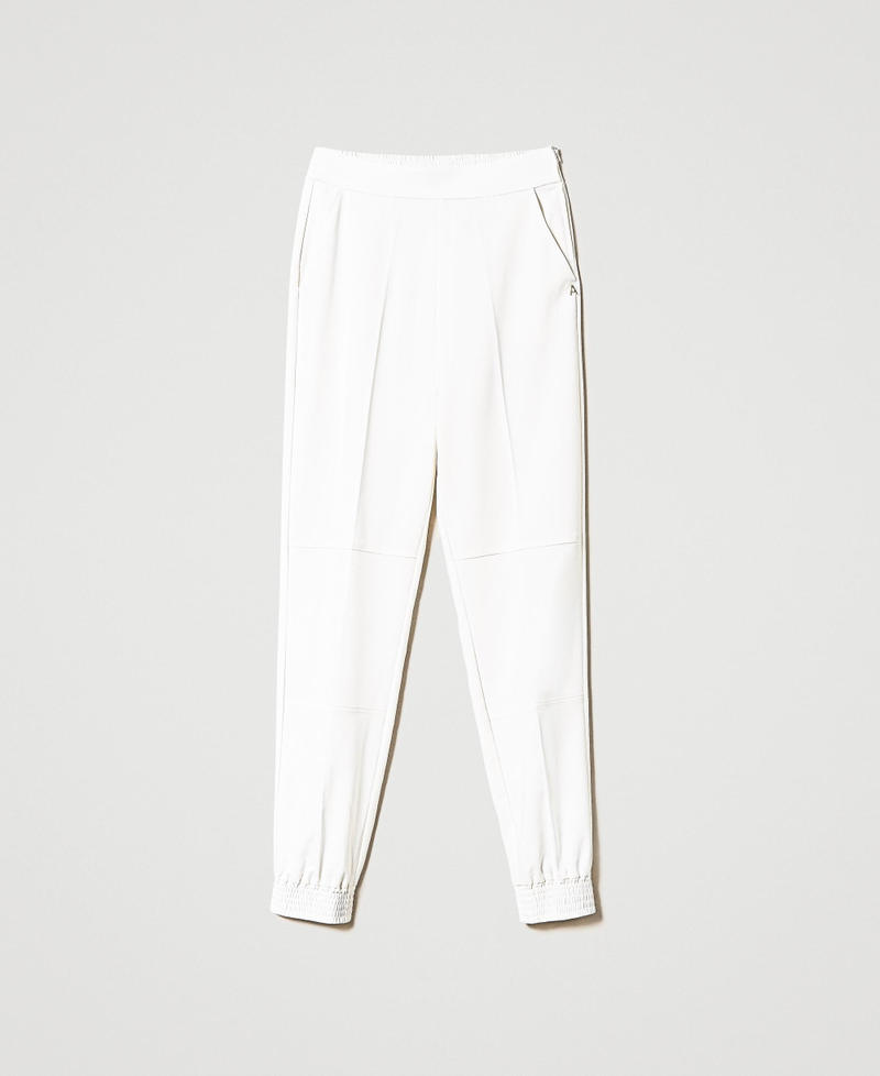 Technical fabric joggers Mother Of Pearl Woman 231AP2162_00059_0S