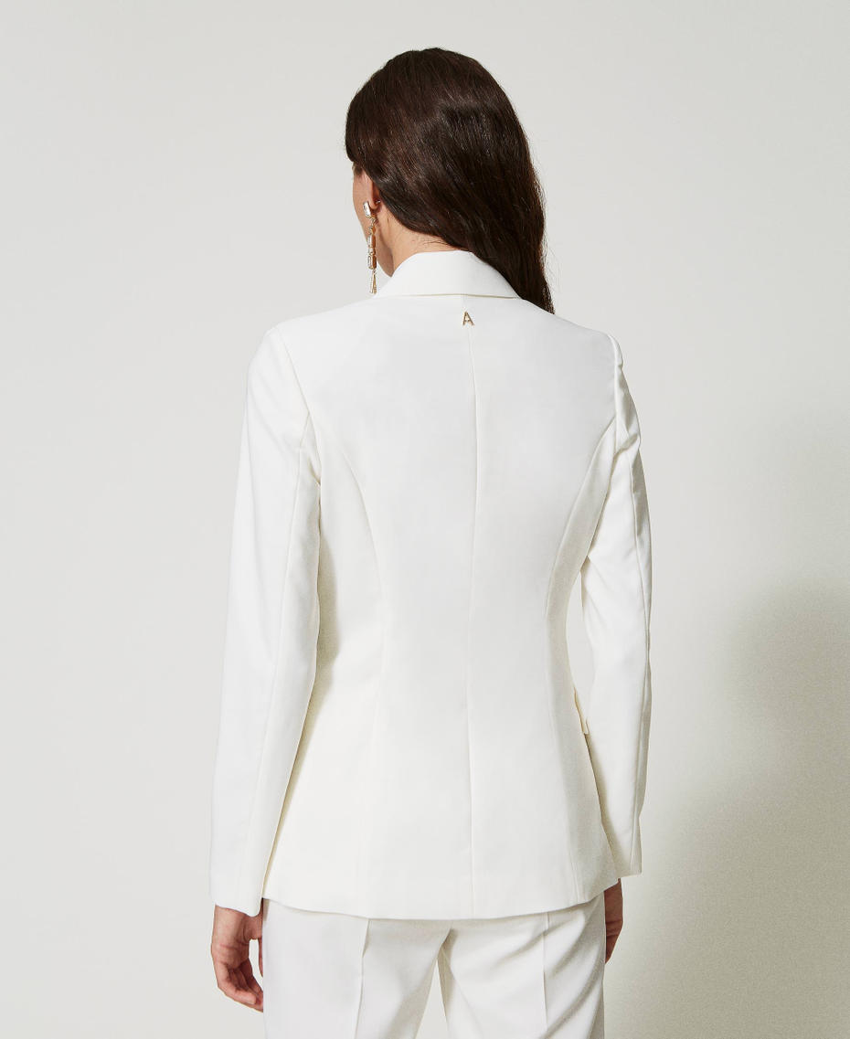 Giacca blazer in tessuto tecnico Madreperla Donna 231AP2163_00059_04