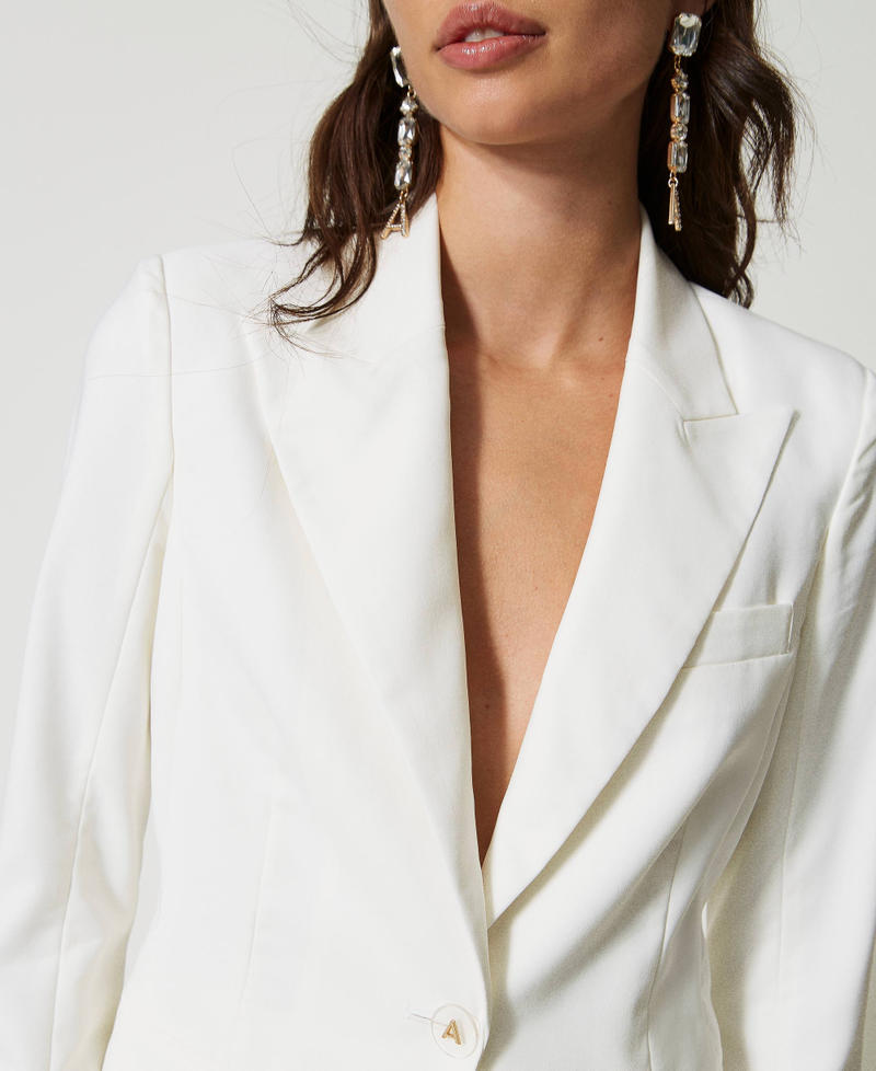 Giacca blazer in tessuto tecnico Madreperla Donna 231AP2163_00059_05