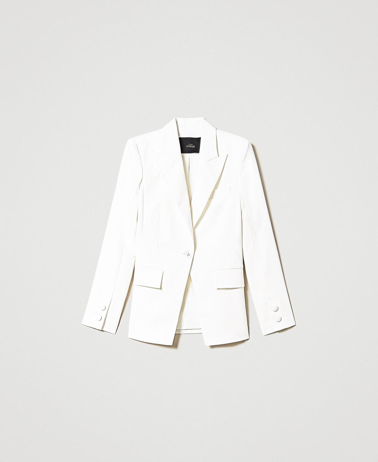 Giacca blazer in tessuto tecnico Madreperla Donna 231AP2163_00059_0S