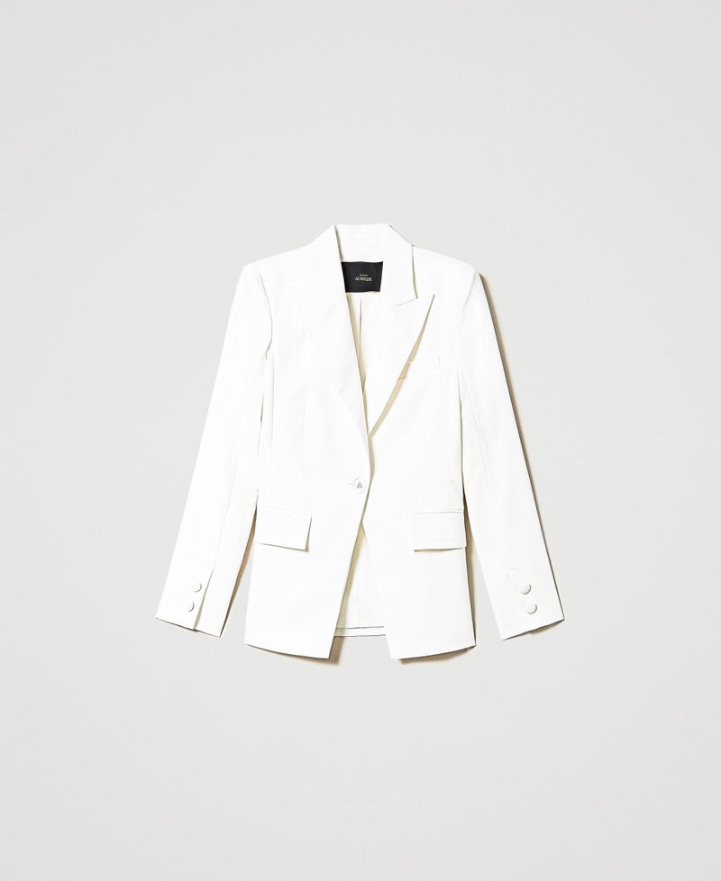 Giacca blazer in tessuto tecnico Madreperla Donna 231AP2163_00059_0S
