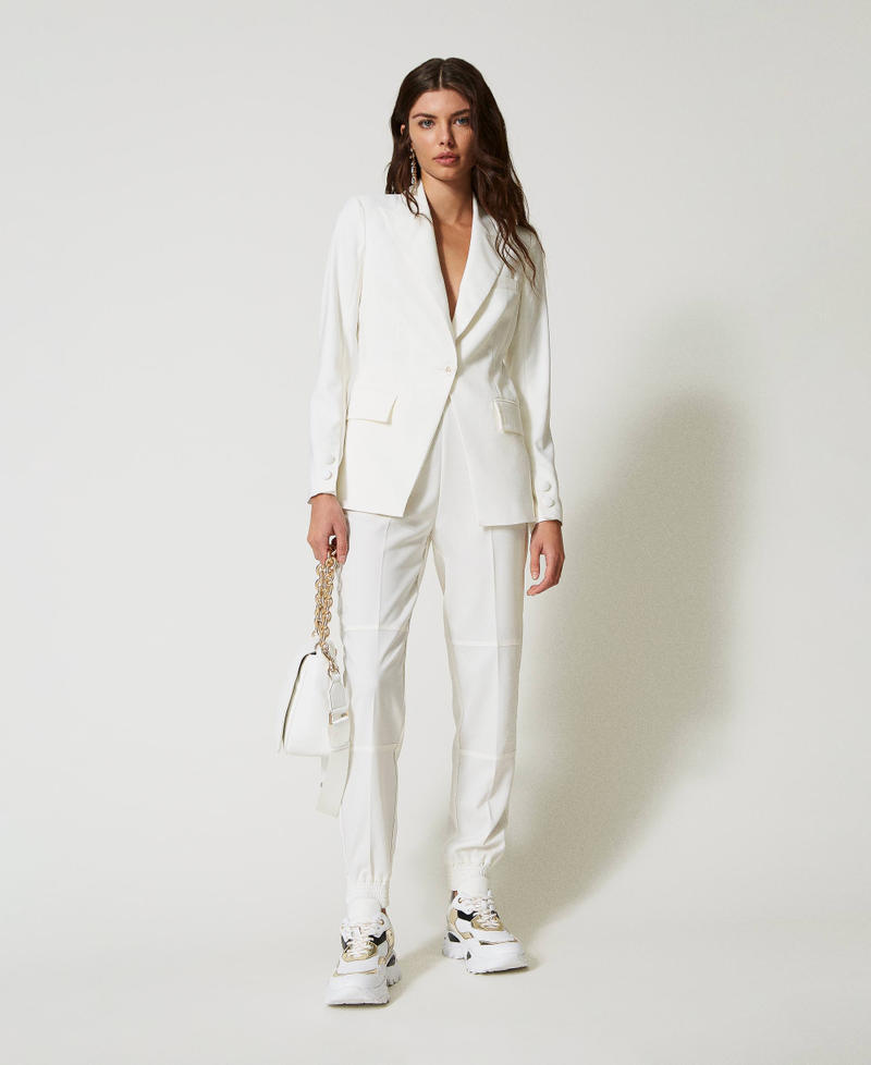 Giacca blazer in tessuto tecnico Madreperla Donna 231AP2163_00059_0T