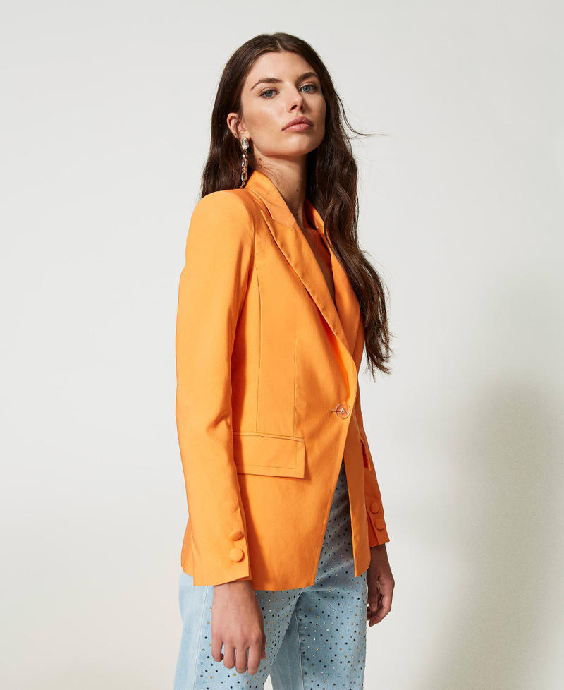 Technical fabric blazer "Orange Tiger" Woman 231AP2163_10326_03