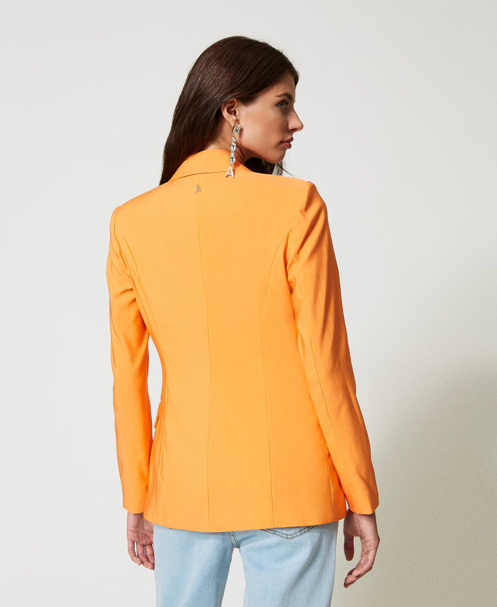 Blazer en tissu technique Orange &laquo;&thinsp;Orange Tiger&thinsp;&raquo; Femme 231AP2163_10326_04